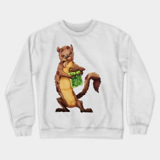 Weasel Opening a Jar of Pickles Crewneck Sweatshirt